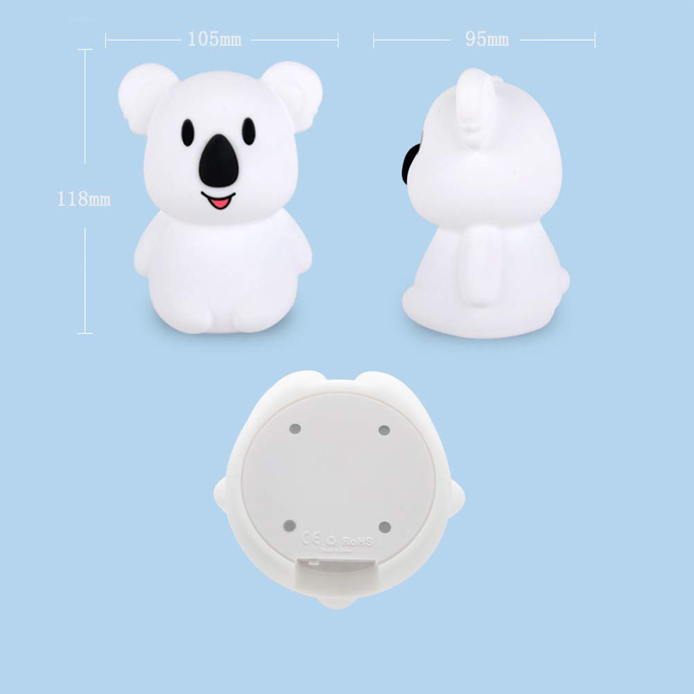 Remote Control Koala Tianhaixing Koala Night Light - Rechargeable Led Bedside Lamp With Tou ...