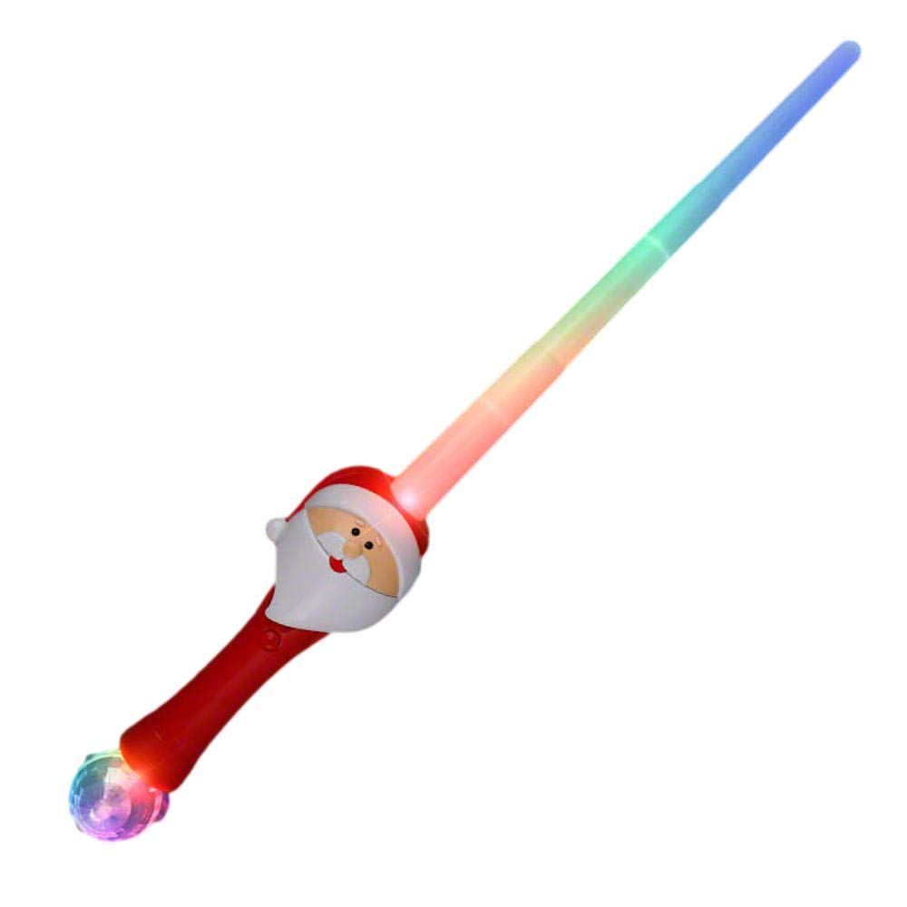 Blinkee Light Up Santa Prism decorative replica cutting edge Saber, Multicolor, Plastic, 3in x 24.25in, Model LUESPSSNTA