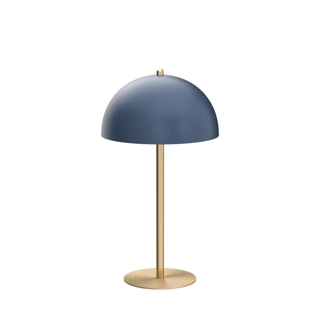 Globe Electric 52942 15'' Blue Desk Lamp With Brass Accents, In-Line On/Off Rocker Switch, Ideal For Bedroom, Office Decor, Home