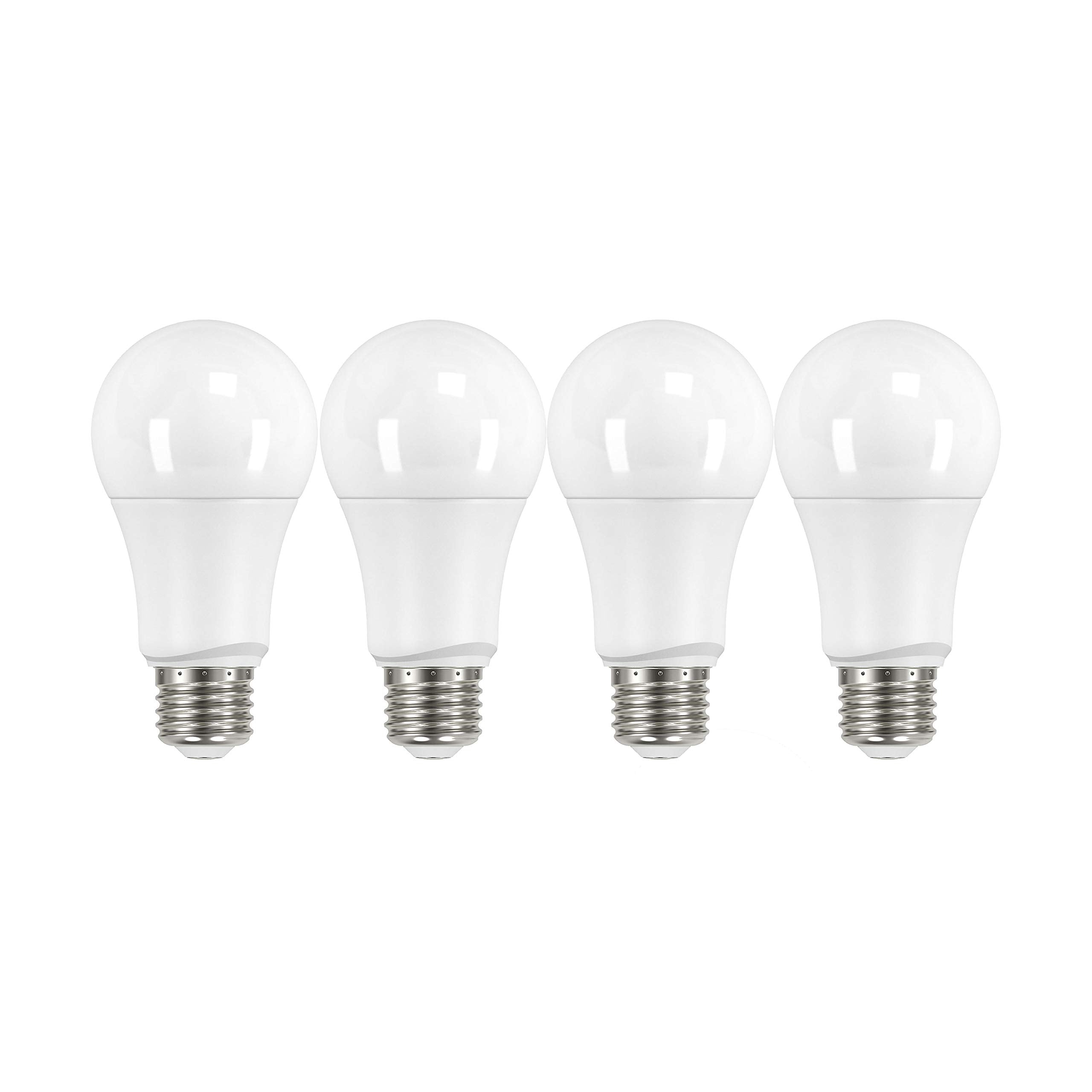 Satco LED A19 Light Bulbs, 9.5 Watt, 60 Watt Equivalent, 4000K Cool White, Frosted White, 4 Count, Model S29558