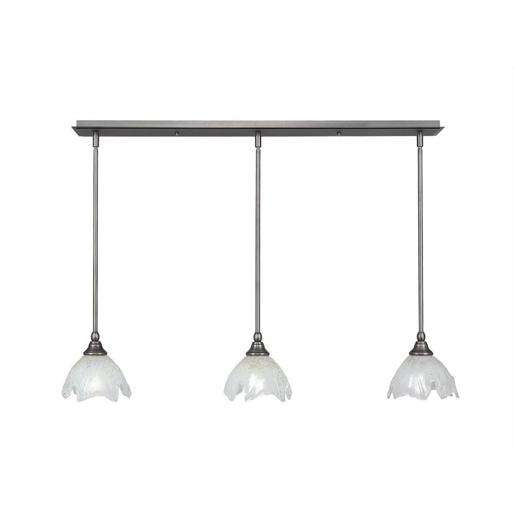 Toltec Lighting 3 Light Linear Pendalier In Brushed Nickel (36-Bn-755)
