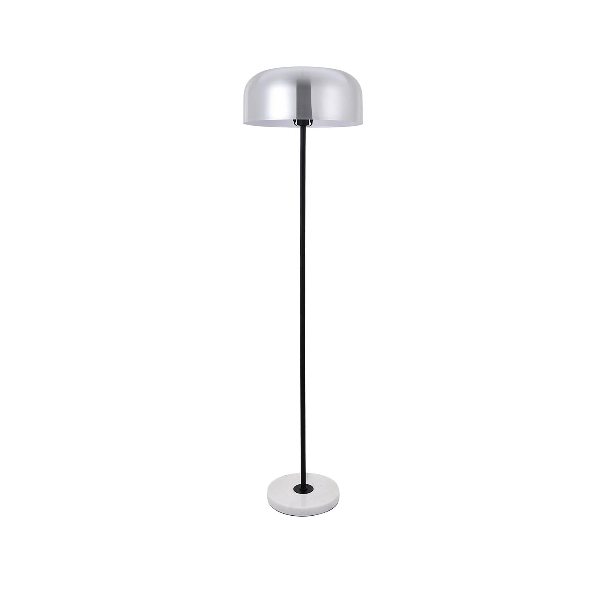 Living District Indoor Modern Home Decor Bright Exemplar 1 Light Brushed Nickel Floor lamp