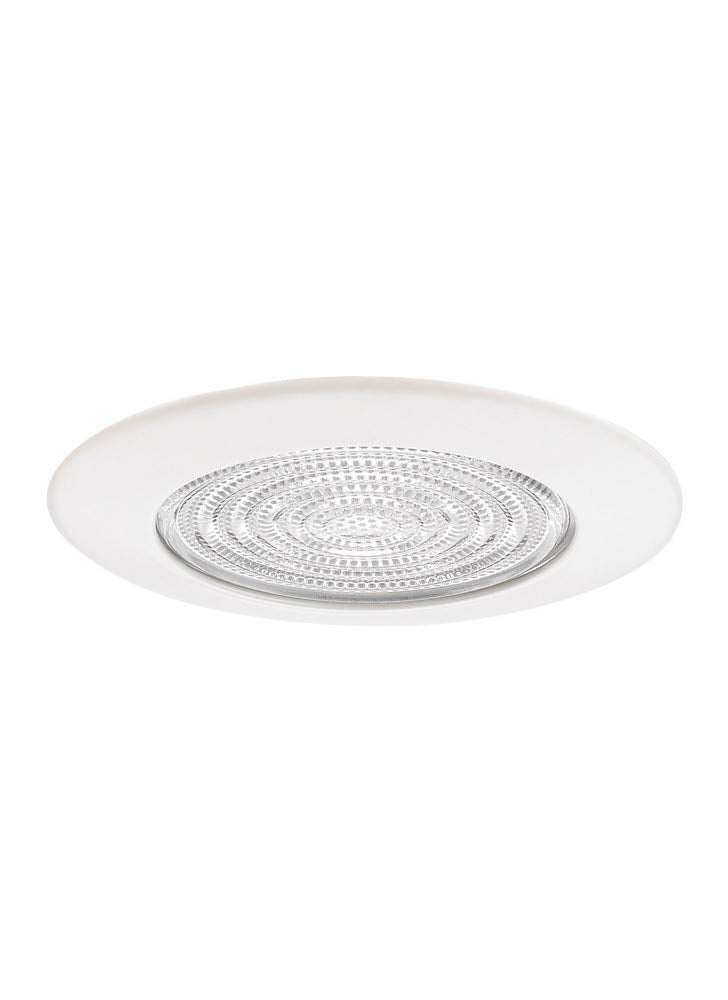 Generation Lighting 1155AT-15 6 Inch Fresnal Glass Shower Trim Recessed Fixture, White Finish, 8, 1-Light, cETL Listed, Safety R