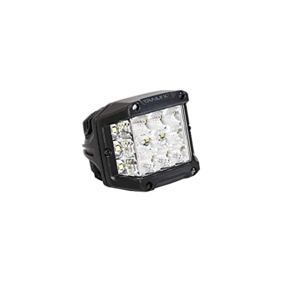 Trailfx 4 Inch Cube LED Light - Spot/Flood Combo Beam, 9000 Lumens, Model PODSIDEF, Includes Wiring Harness & Mounting Hardware