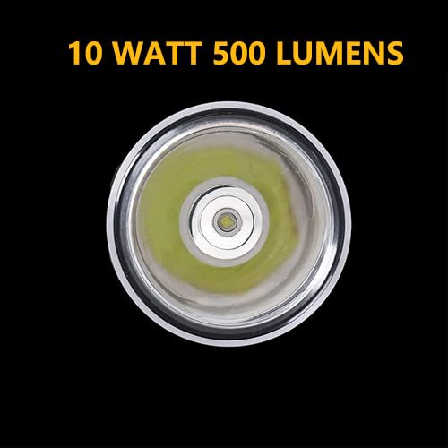 Kunhe Heavy Duty 2 D Cell Led Flashlight, High Lumens, Aluminum, Black - Emergency & Outdoor Use