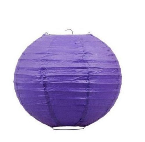 10 Pcs Purple Chinese/Japanese Paper Lantern/Lamp 10'' Diameter - Just Liroyal Brand
