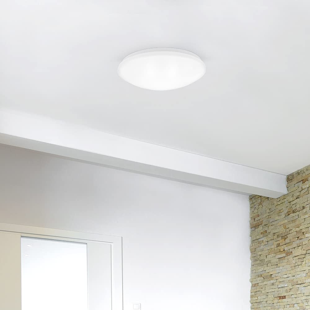 Maxxima 14" LED Flush Mount Ceiling Light Fixture - Dimmable Warm White, 1600 Lumens, Ideal for Bedroom, Kitchen, Entryway, Model MCL-4142000