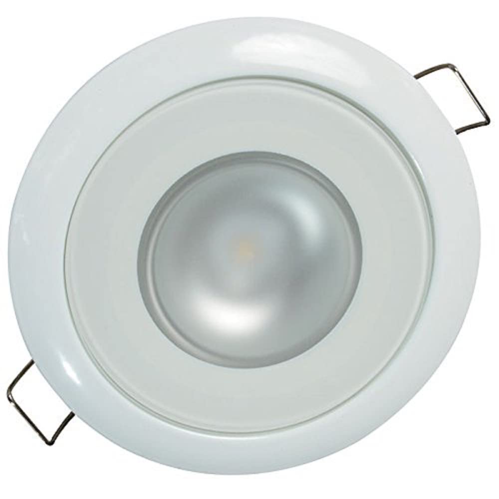 Lumitec 113123 Mirage Led Exterior Or Interior Down Light, Flush Mount, White Bezel, White Non-Dimming, Non-Ttp