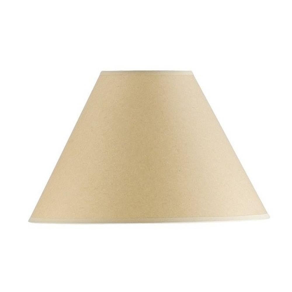 Cal Lighting SH-1074 9&quot; Kraft Paper Fabric Shade, 1 Pack, Beige