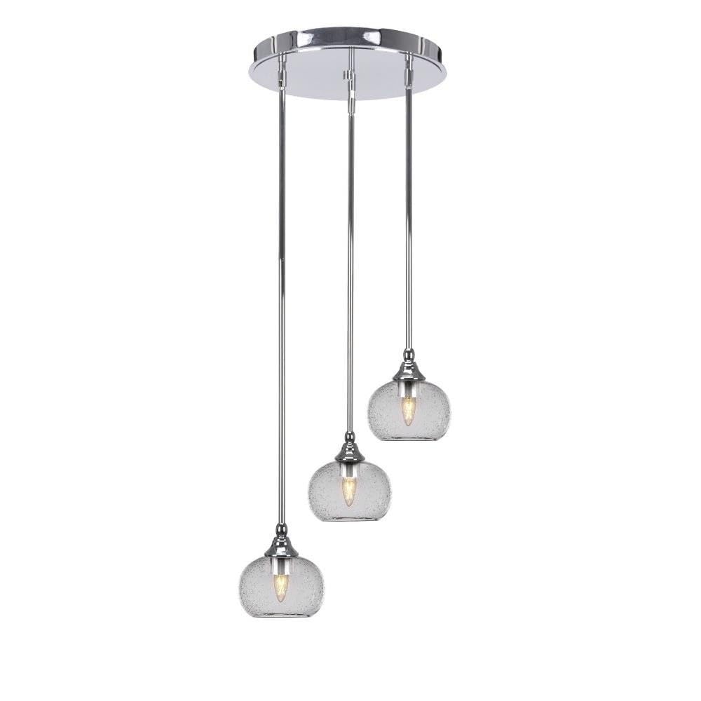 Empire 3 Light Cluster Pendalier in Chrome (2143-CH-202)