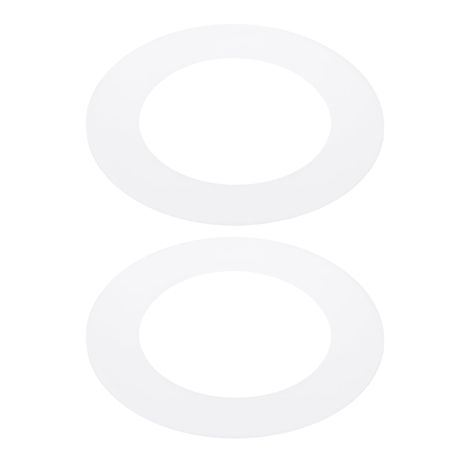 PATIKIL 3.2 ID 4.9 OD Plastic Trim Ring, 2 Pcs Ceiling Light Goof Rings Matte Circular Light Cover Lighting Fixture for Ceiling 