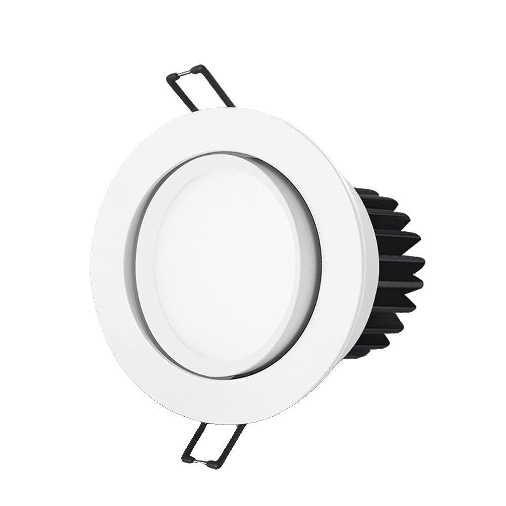 OZZKI Recessed 3W Led Recessed Ceiling Lights, 50mm Ultra-Thin Spotlights for Ceiling Cut-Out 55-60MM, 3W Downlights, AC220V RA8