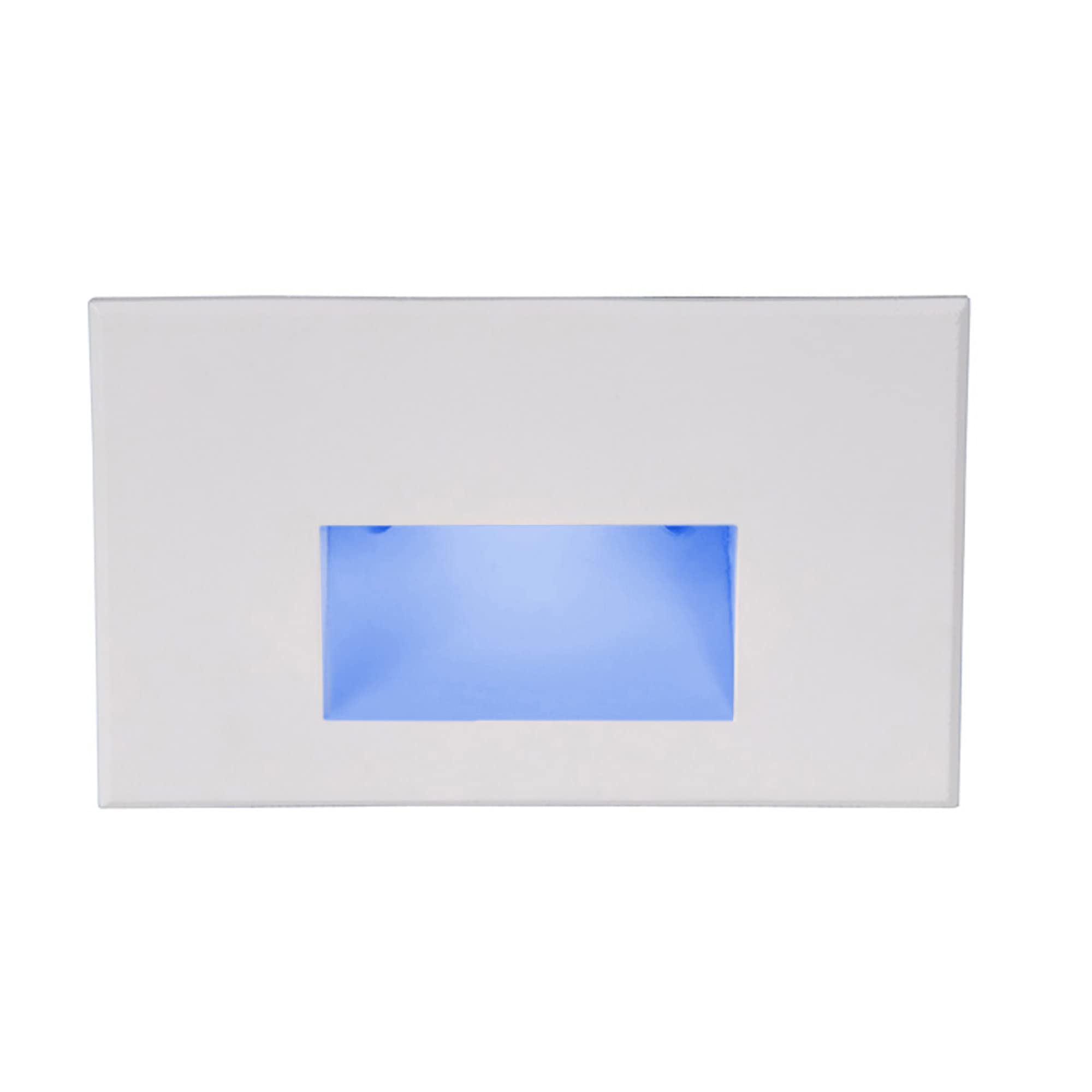 WAC Landscape Lighting, LEDme 120V LED Horizontal Indoor and Outdoor Step and Wall Light Blue in White