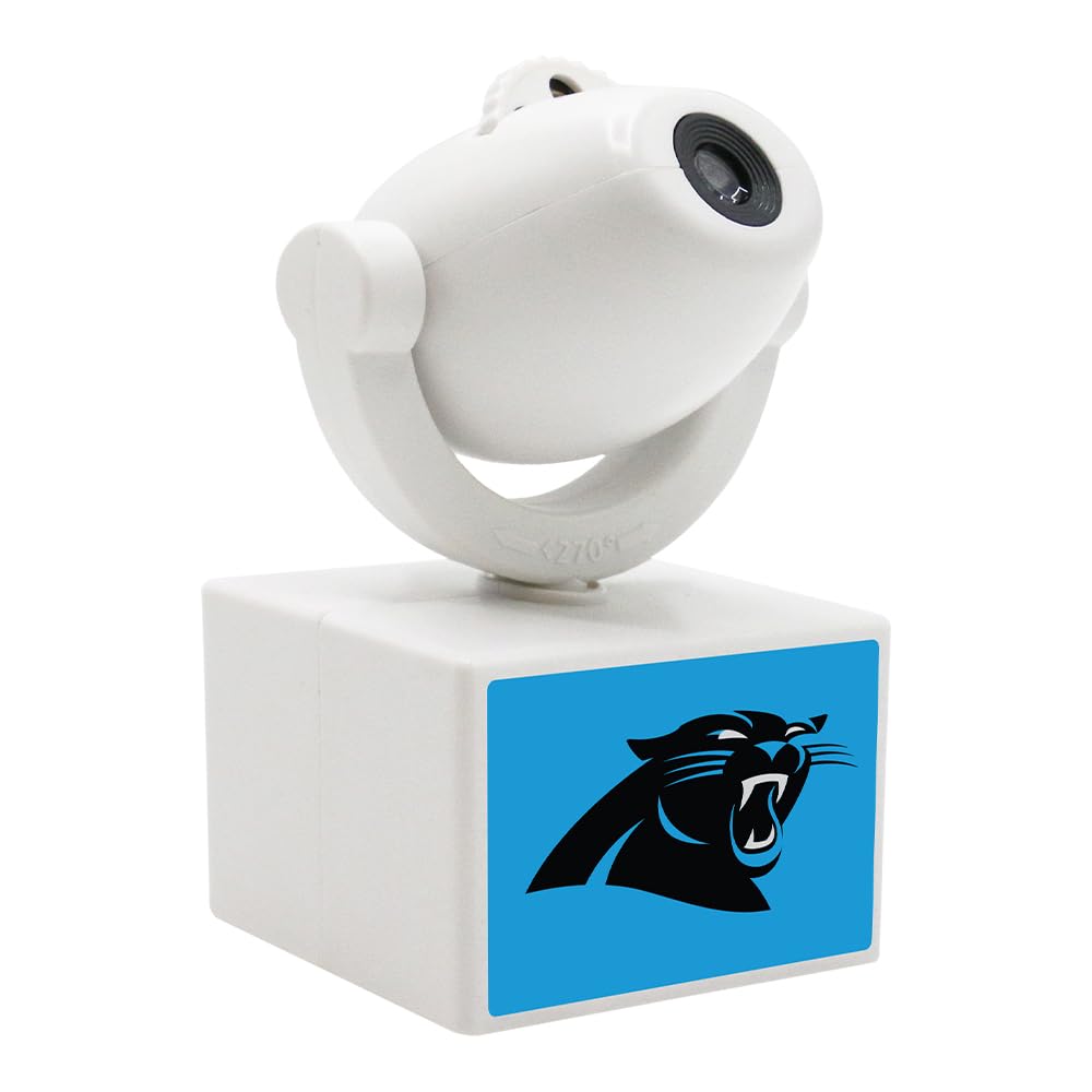 Sporticulture Nfl Carolina Panthers Adjustable Led Spotlight Projector - Portable & Rechargeable