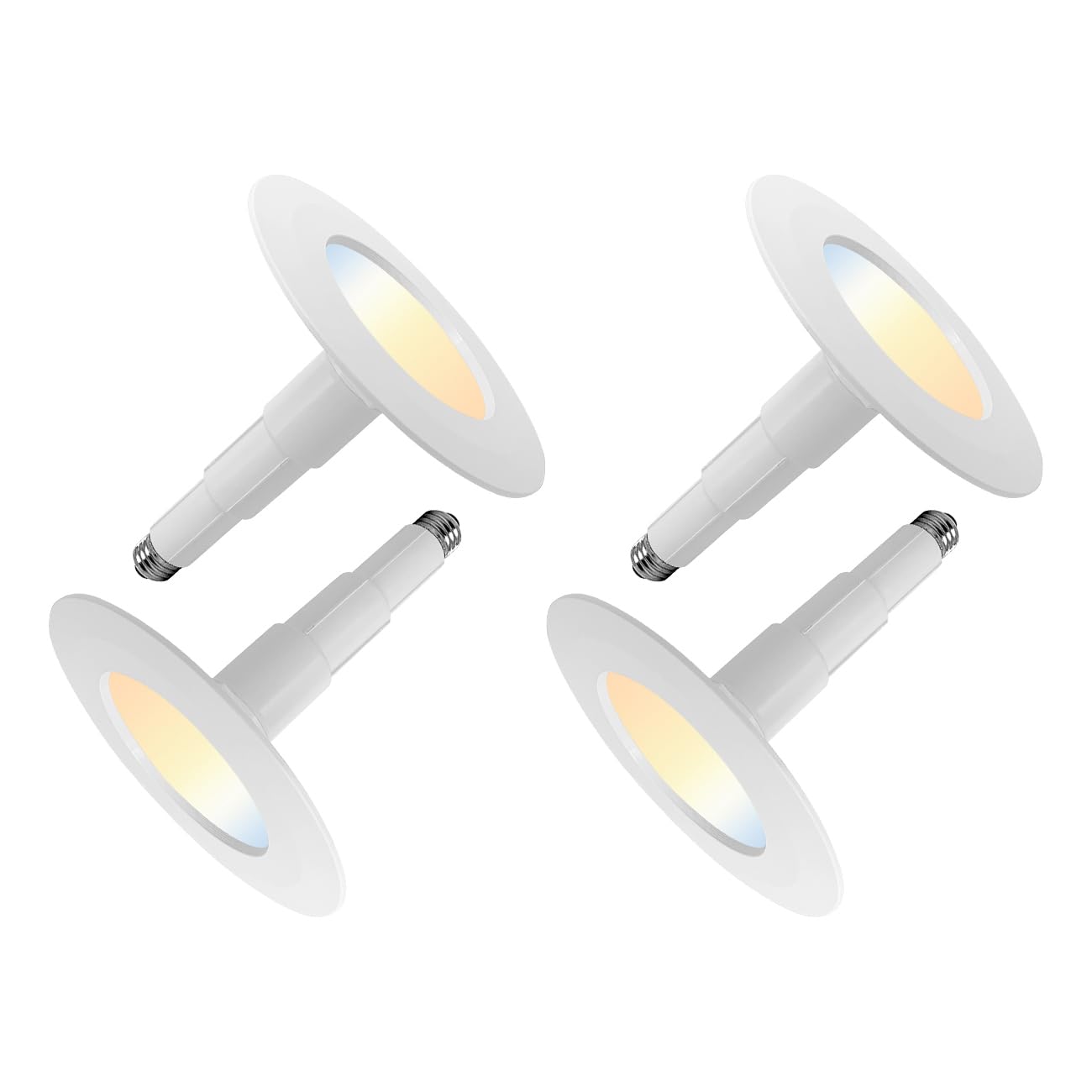 Soliseed 4-Pack 5/6 Inch 5CCT Retrofit LED Recessed Lighting,Selectable 2700K/3000K/3500K/4000K/5000K Adjustable Retrofit Downlight,12W=60W,800LM,Dimmable Can Lights,Bevel Trim