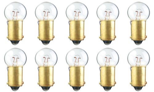 Cec Industries #55 Bulbs, Ba9S Base, 7V, 2.87W, G-4.5 Shape, 10 Count Pack