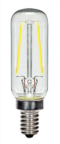 Satco S9872 LED T6 Bulbs, Clear, 2.5W, E12 Base, 6 Pack, 120V