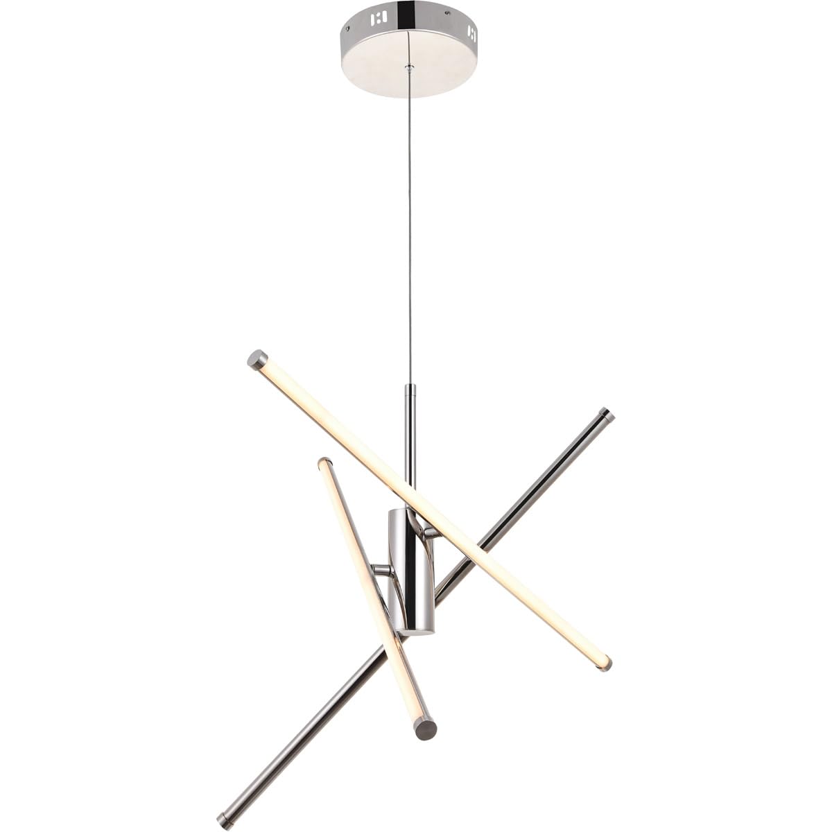 Elegant Lighting Living District Sonya 3-Light Modern Aluminum Pendant in Polished Nickel