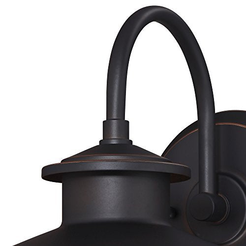 Westinghouse One-Light Outdoor Wall Fixture, Alloy Steel, Oil Rubbed Bronze, Model 6313100, Clear Water Glass, 1 Wall Fixture