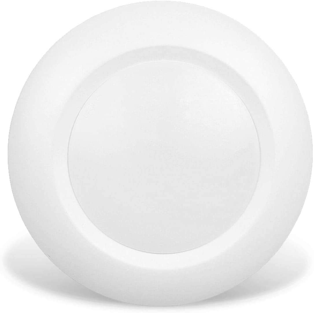 Jullison 4 Inch Led Low Profile Recessed & Surface Mount Disk Light, Round, 10W, 600 Lumens, 3000K Warm White, Cri80, Dob Design, Dimmable, Cetlus Listed, 1 Pack(White)