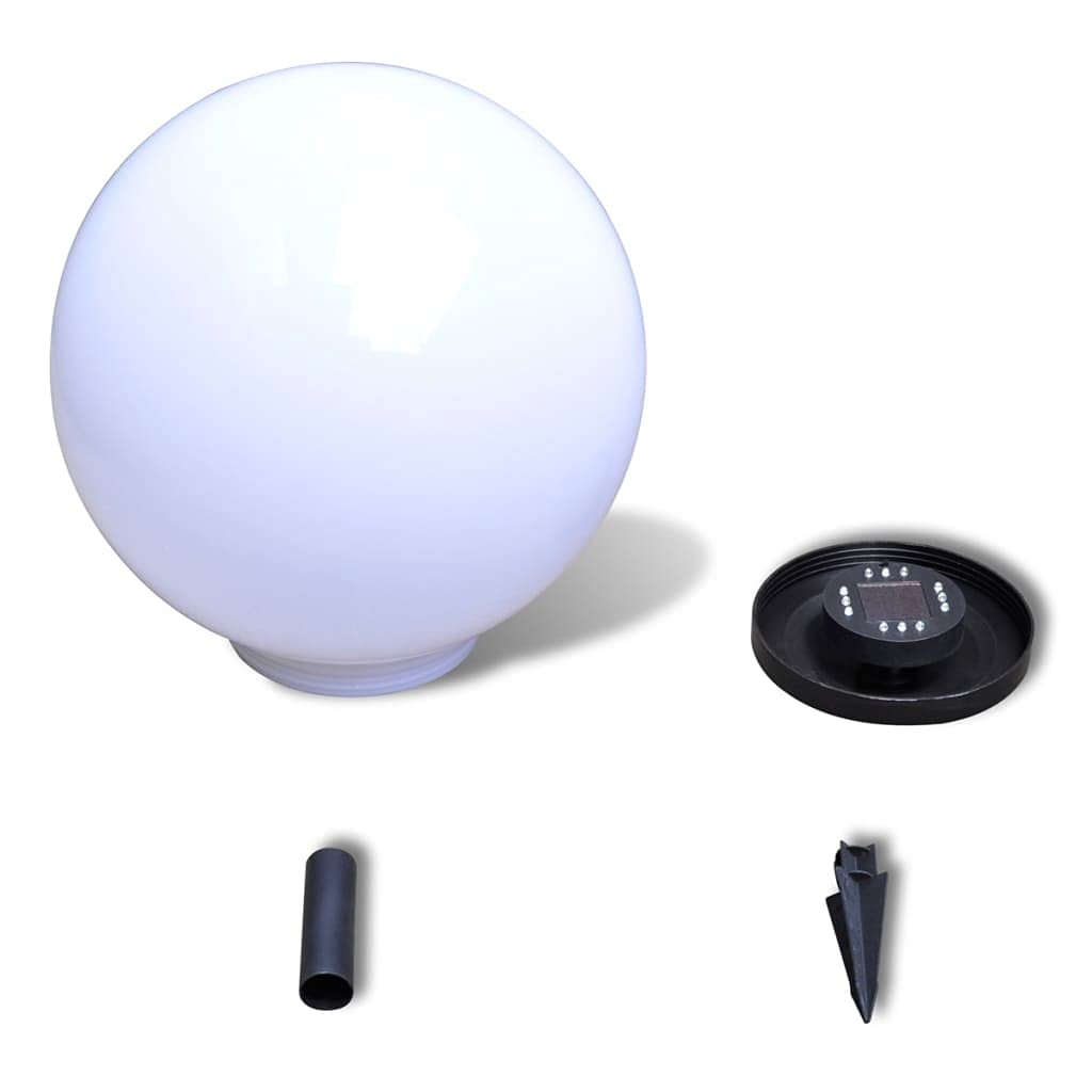 vidaXL Outdoor Pathway Lamp LED Solar Powered 15.7in White Model 40866