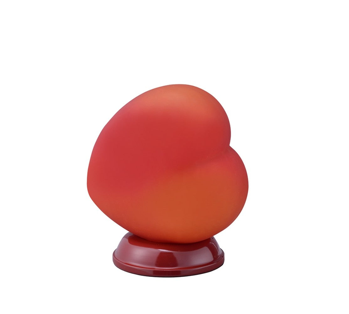 8'' Red Ceramic Bedside Table Lamp With Red Shade