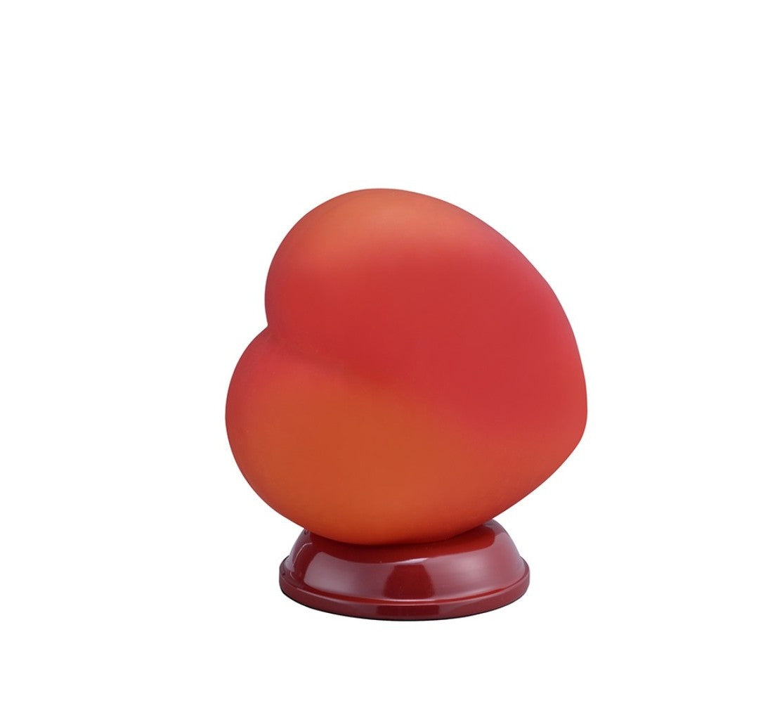8'' Red Ceramic Bedside Table Lamp With Red Shade