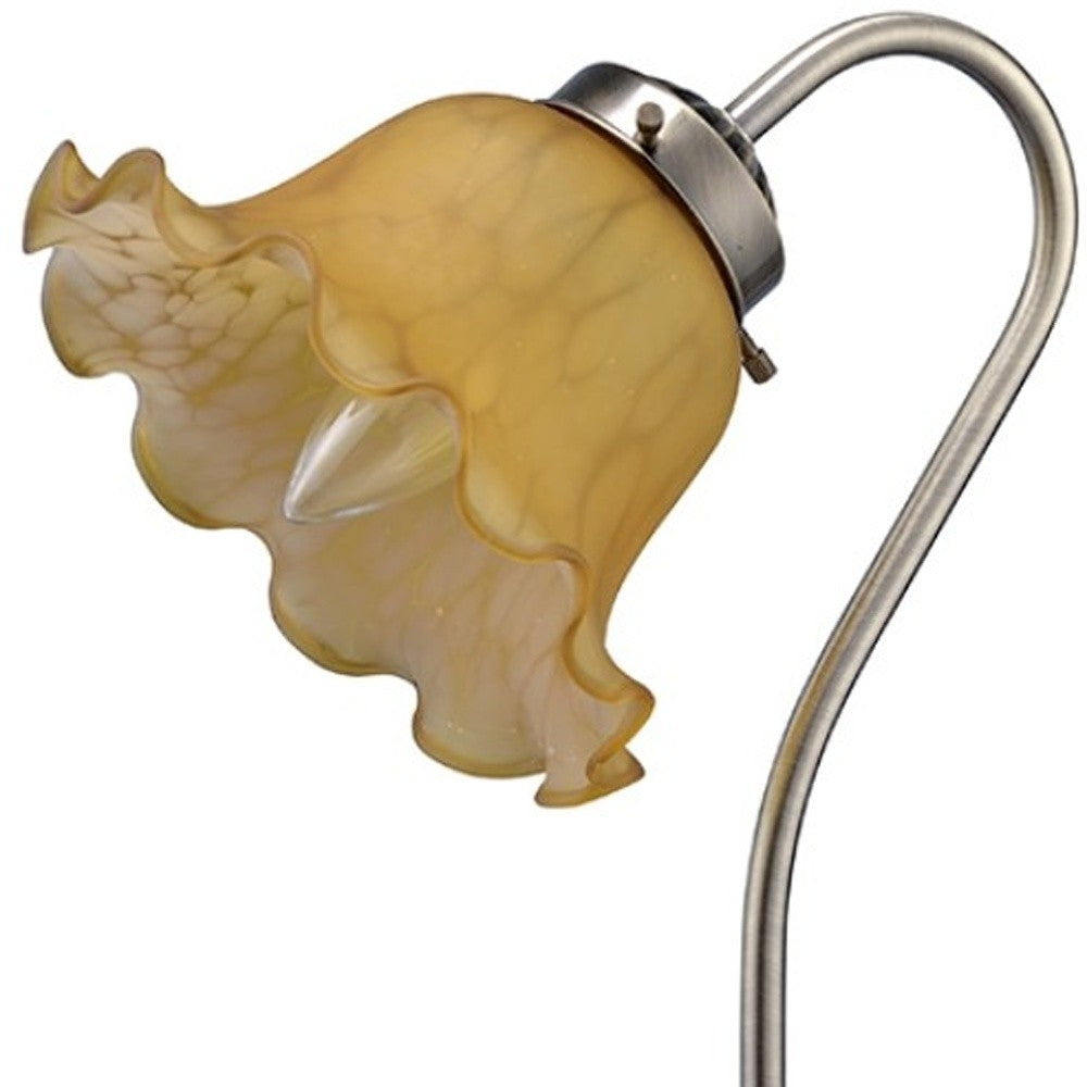 12'' Brown Bedside Table Lamp With Brown Shade