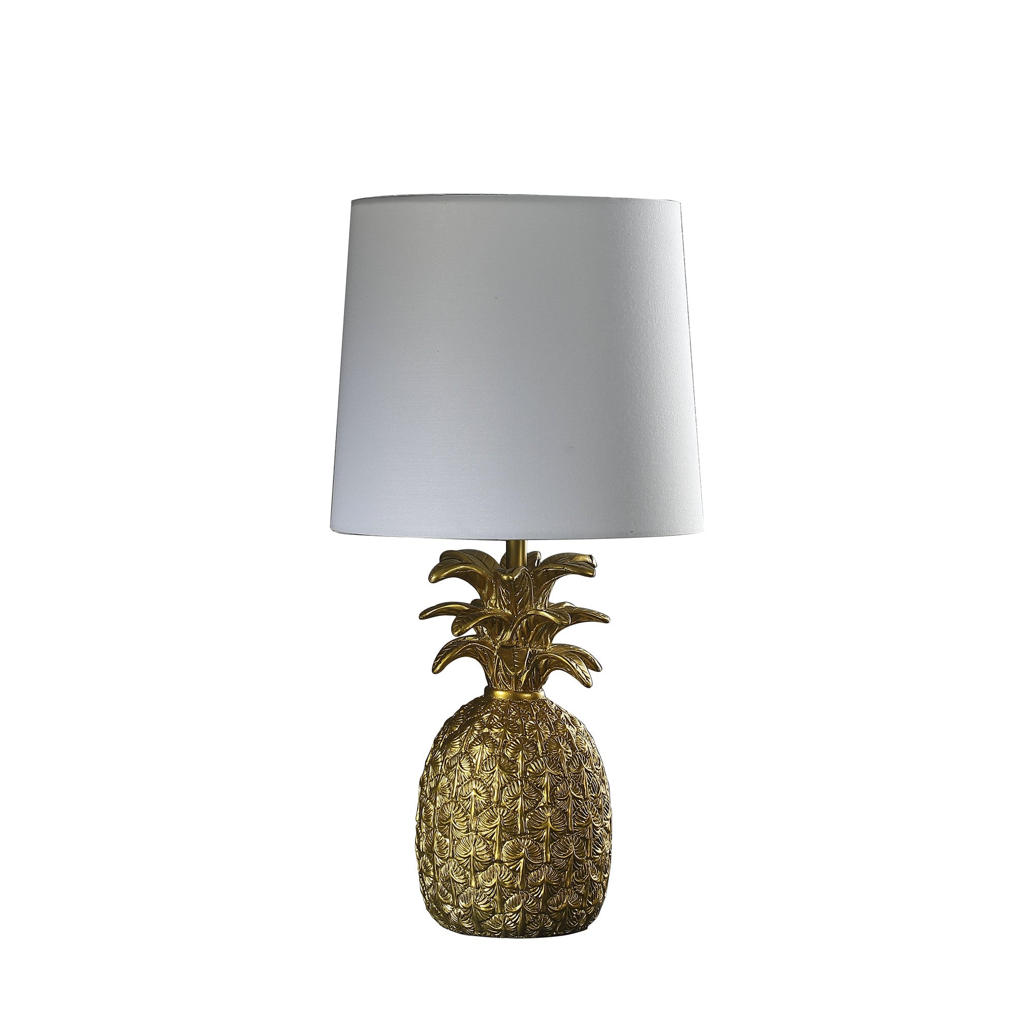 17 Burnished Gold Pineapple Table Lamp