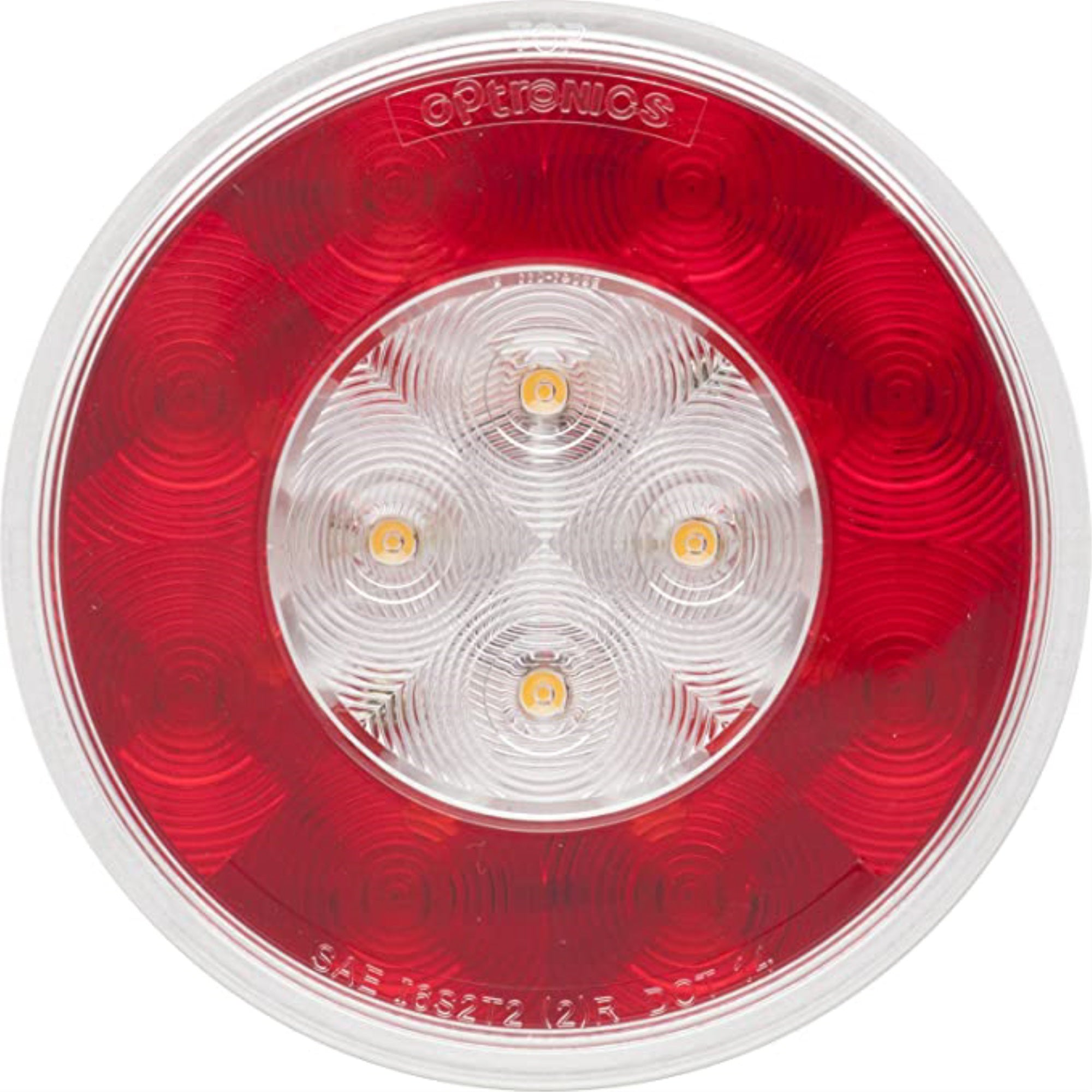 Optronics Stl201Xrb Fusion Led 4'' Stop/Turn/Tail/Back-Up Light With Grommet Mount