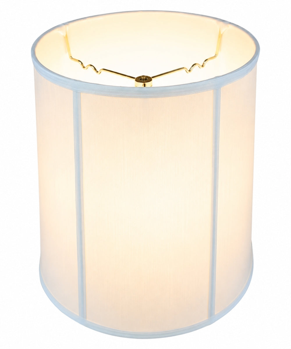 12x14x15 White Shantung Fabric Drum Lampshade