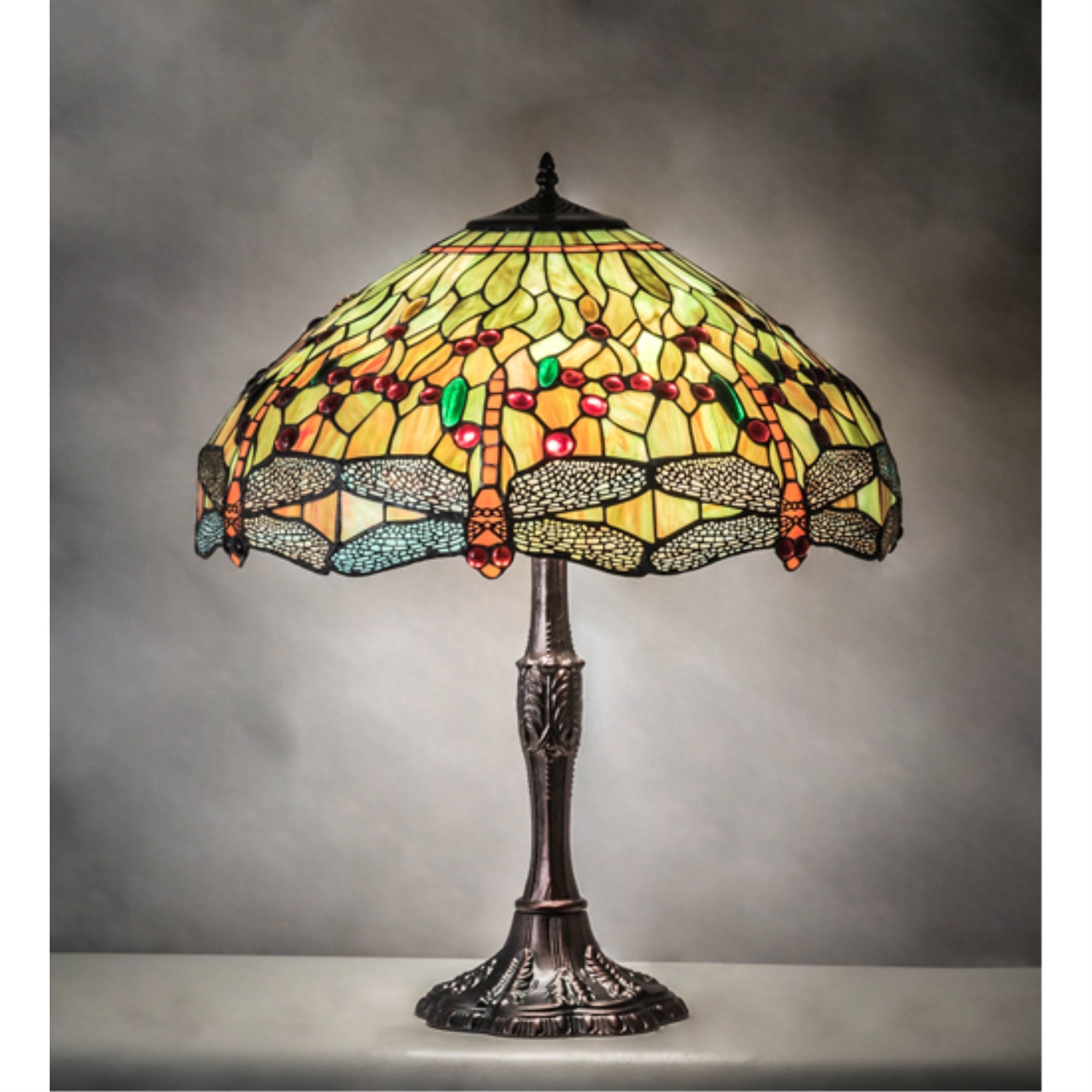 26 inch High Tiffany Hanginghead Dragonfly Table Lamp