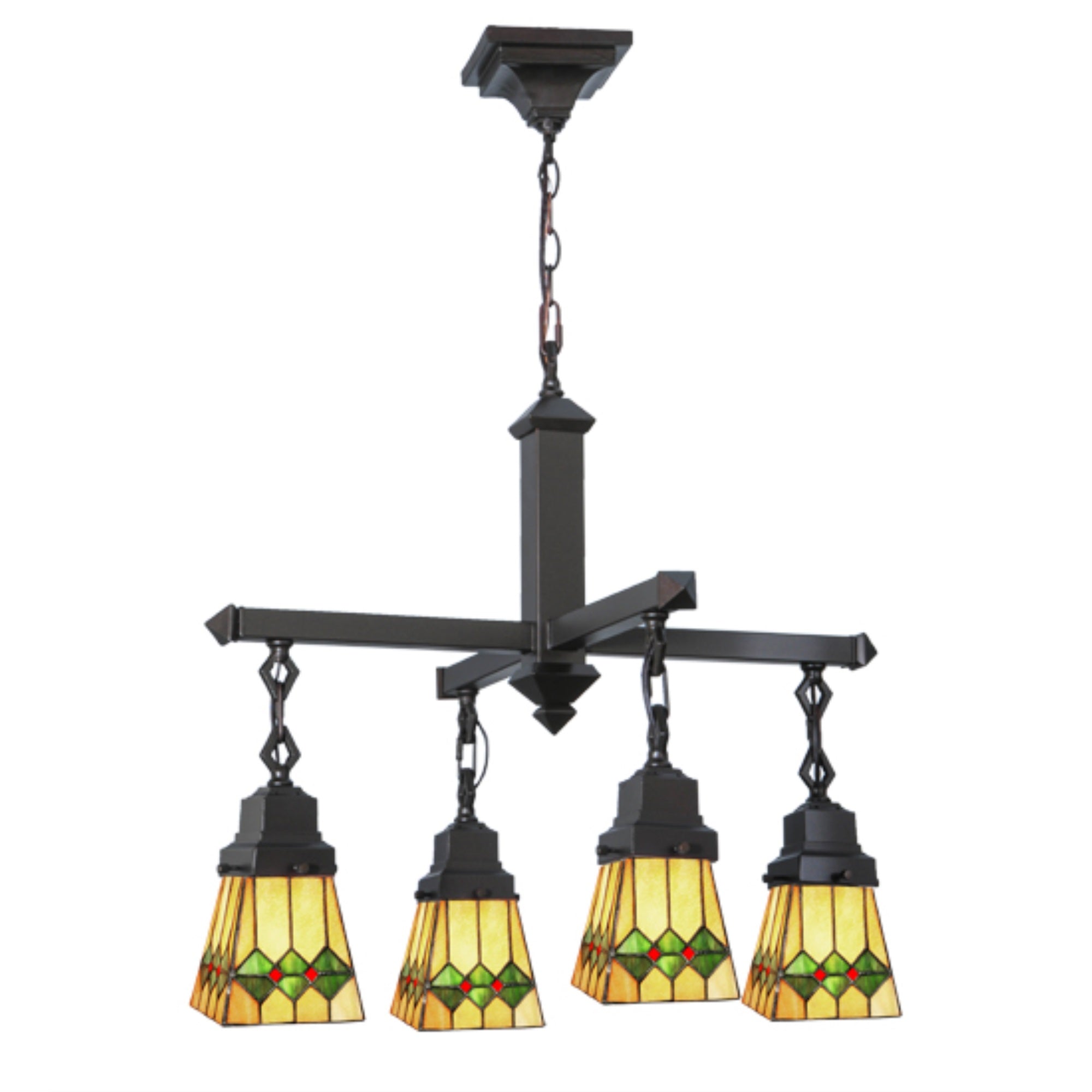 26 inchW Martini Mission 4 LT Chandelier