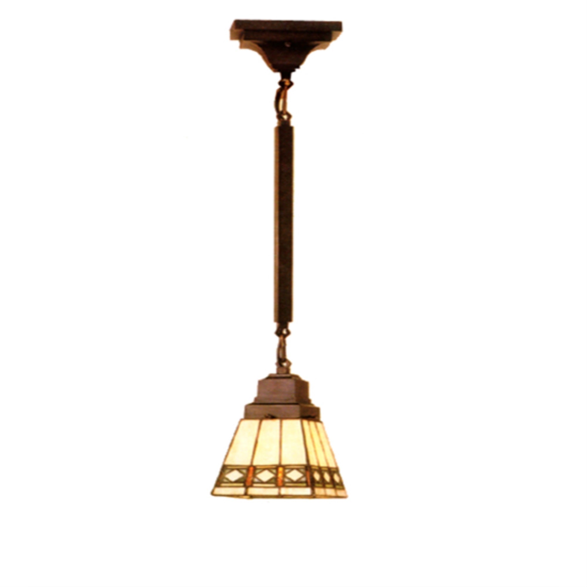 5 inchSq Diamond Band Mission Mini Pendant