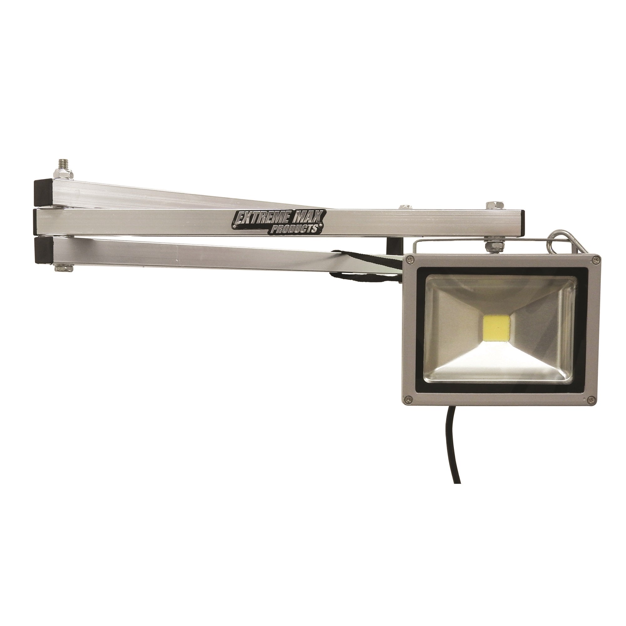 Extreme Max 5001.6065 Adjustable Aluminum Swing Arm Led Industrial Work Light For Warehouse Race Trailer Shop Garage Workbench