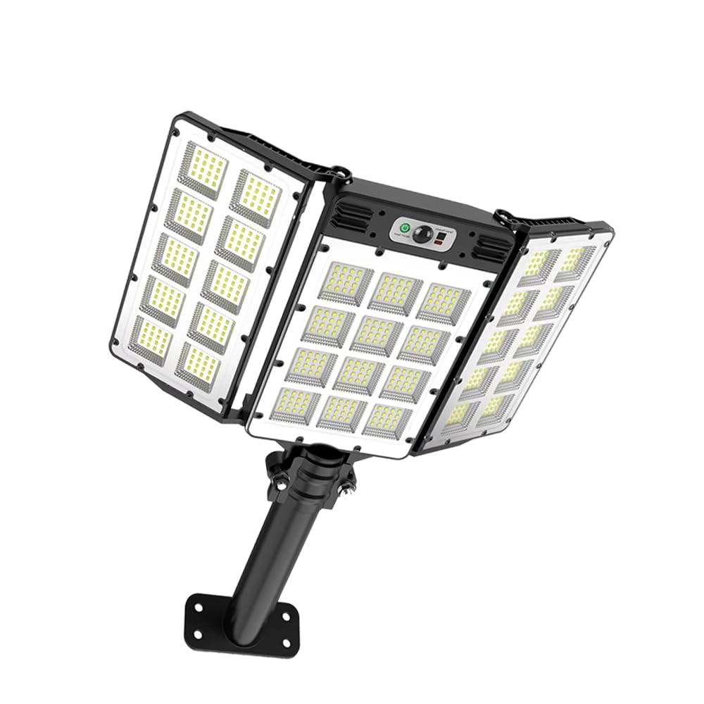 500W Solar Street Lights,6000mAh 800LED Motion Sensor Outdoor Lights with Remote Control, IP66 Waterproof Adjustable Flood Light