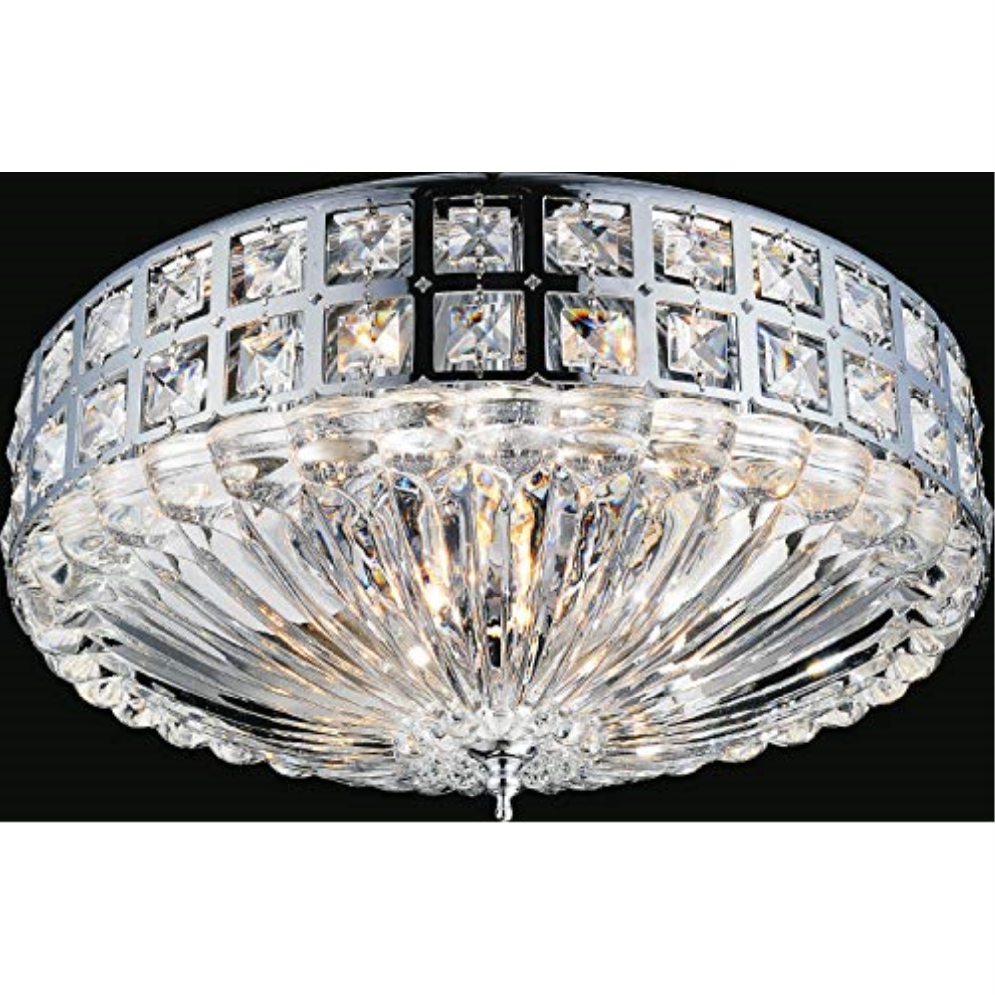 6 Light Bowl Flush Mount with Chrome finish