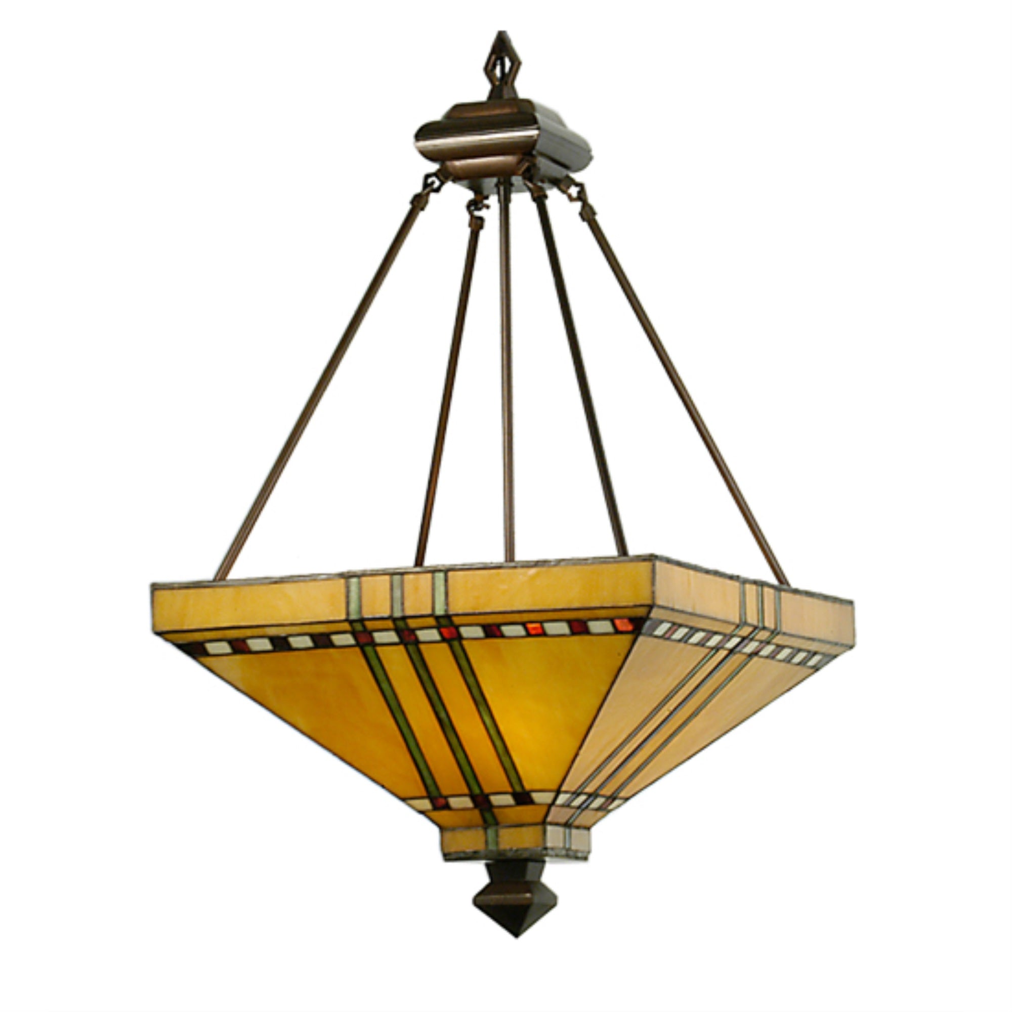 17 inchSq Prairie Corn Inverted Pendant