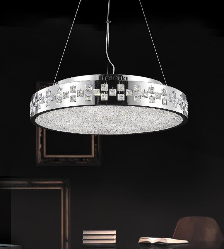 10 Light Down Chandelier with Chrome finish