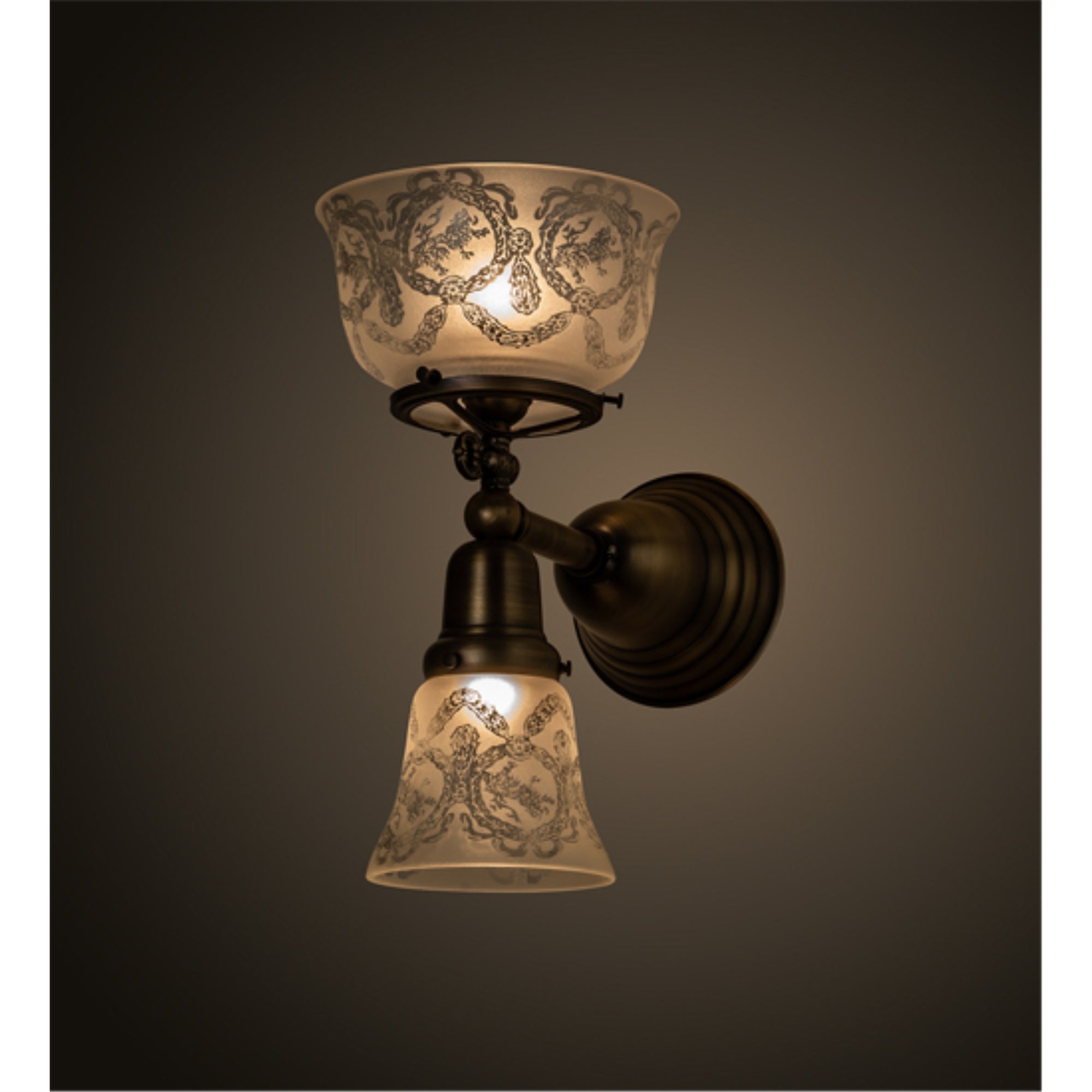 7 inch Wide Revival Gas & Electric 2 Light Wall Sconce
