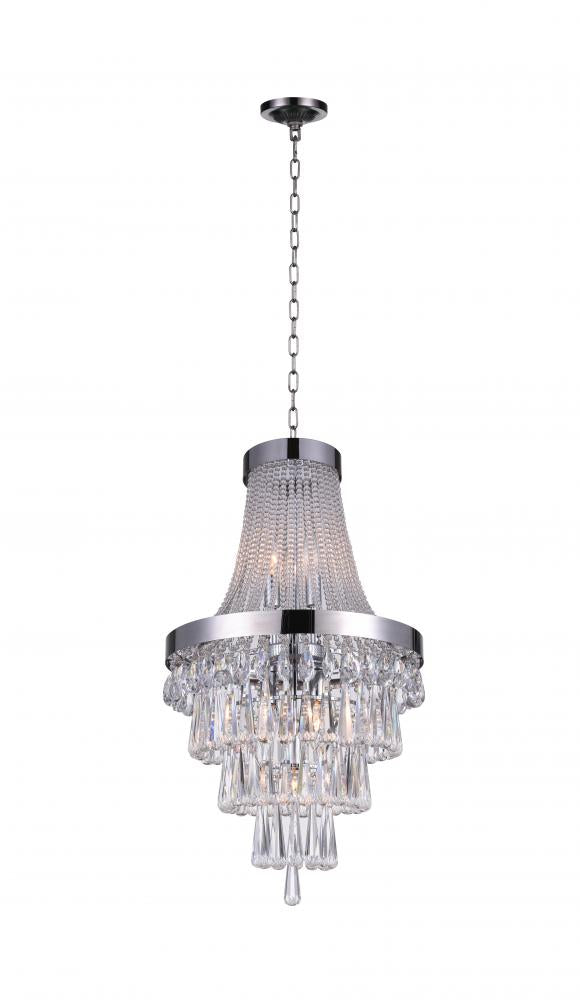 Cwi Lighting Vast 6-Light Chrome Chandelier - Modern Metal Design For Elegant Spaces