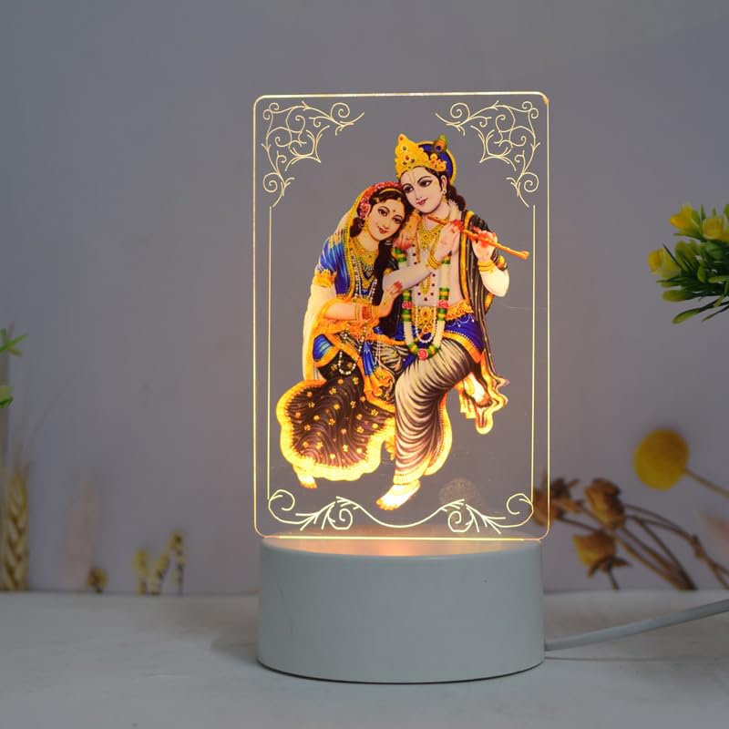 Ailtower Beautiful 3D Hindu Frames With Soft White Light. Uv Printed Led Night Light For Sikhs, Punjabi, Indian Community. Great