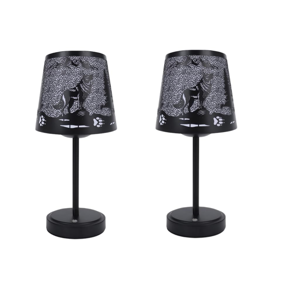 liveMAX Black Cordless Charging Touch Table Lamp, 3-Level Brightness Adjustment, Equipped with Metal lampshade, Ambient lighting
