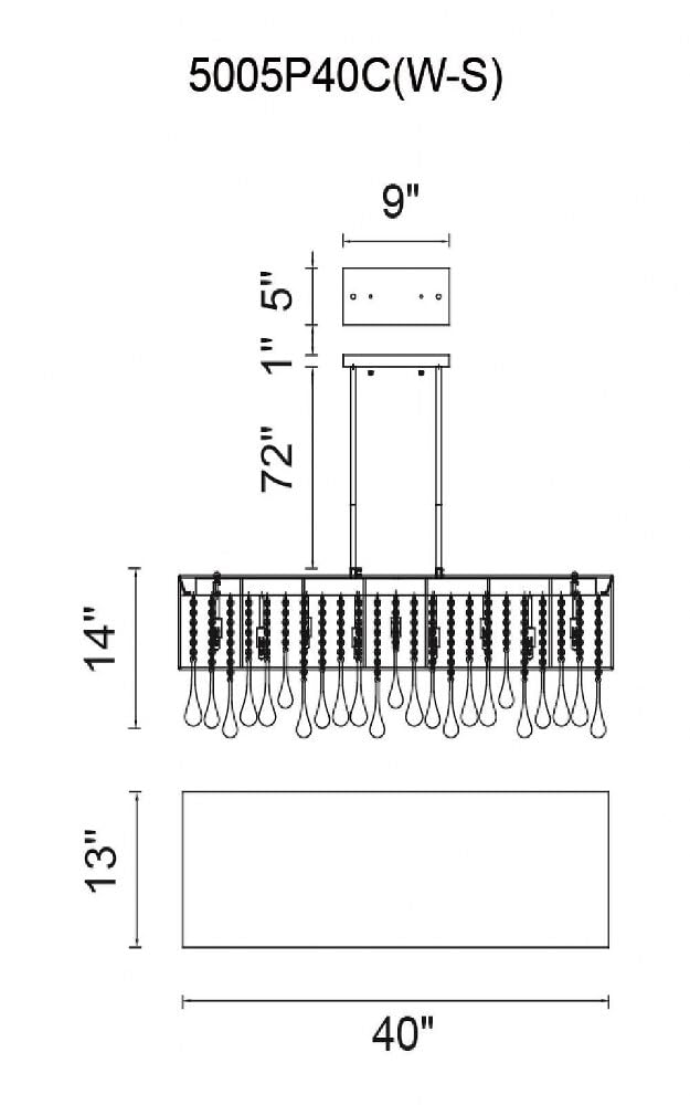 14 Light Drum Shade Chandelier With Chrome Finish