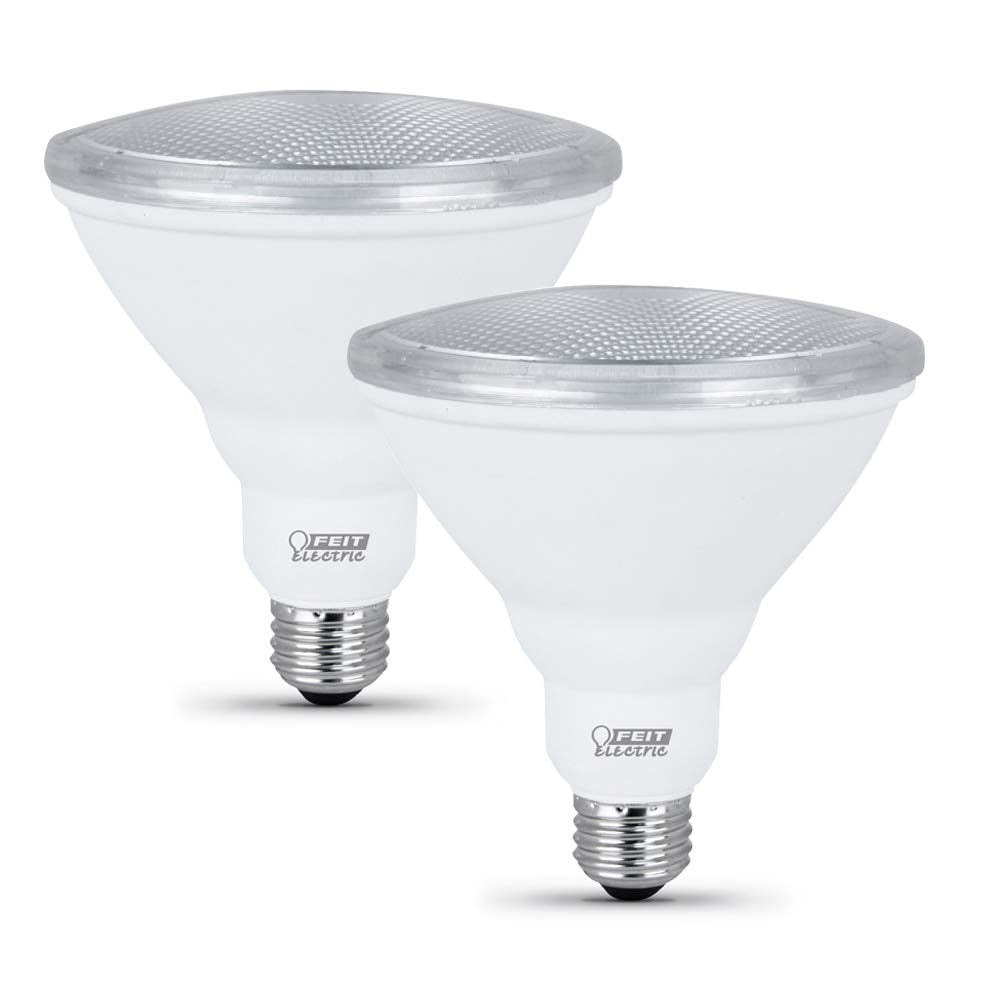 Feit Electric PAR38 LED Flood Light Bulbs, 75W Equivalent, 750 Lumens, 5000K Daylight, E26 Base, 2 Pack, Damp Rated