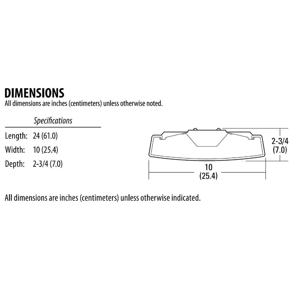 Lithonia Lighting LED Curved Wraparound Ceiling Light, 2-Foot, 2000 Lumens, 4000K, Acrylic, Model LBL2 LP840