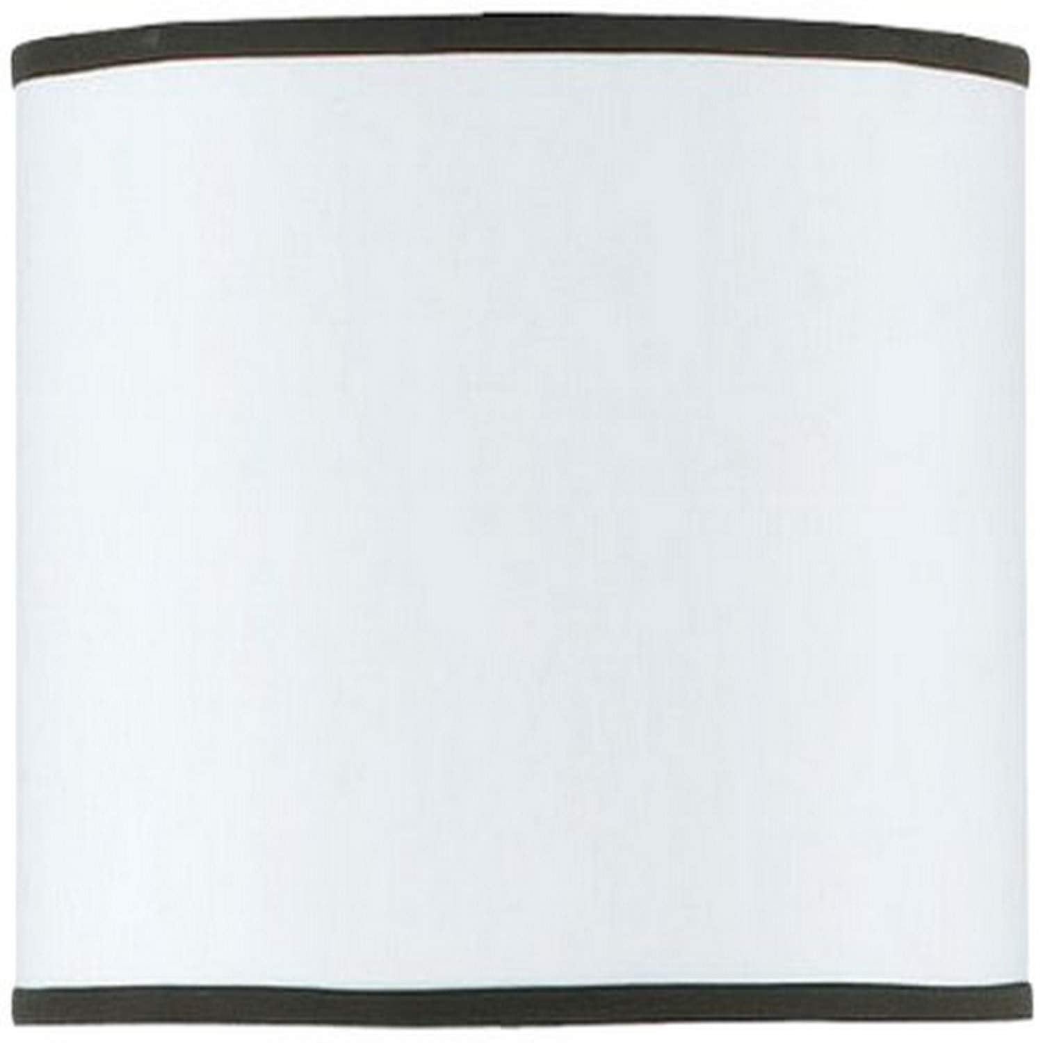 Cal Lighting SH-7116 10-1/2-Inch Side Drum Hardback Fabric Shade with Trims