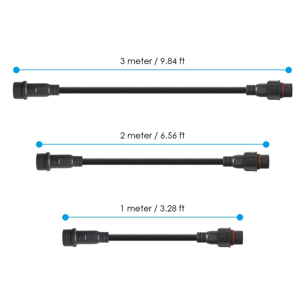 Hysmigor 1Pcs 9.84Ft 3Meter 2 Pin 18Awg Ip65 Extension Cable Wire With Male-Female Connectors At Both Ends For Single Color 5630