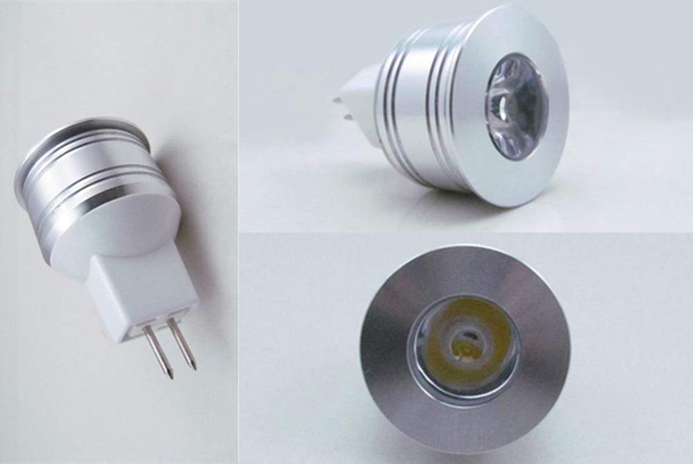 K JINGKELAI MR11 LED Spotlight Bulbs 1W, Warm White 3000K, 8 Pack, GU5.3 Bi-Pin Base, 90 LM,