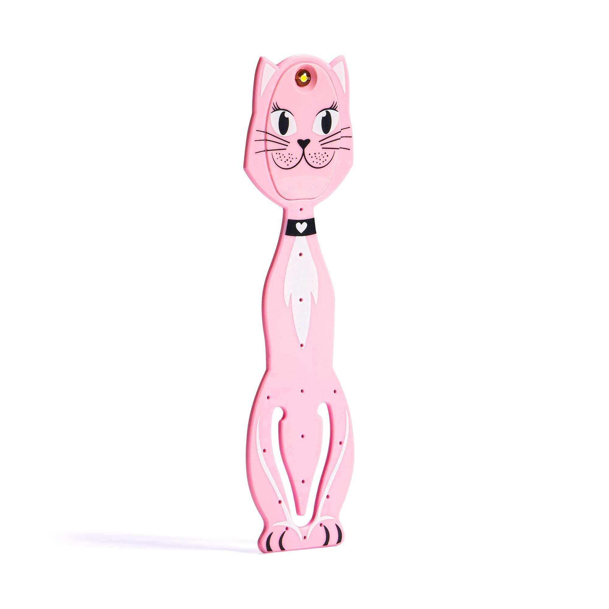 Gifts for Readers & Writers Flexilight Pal Bookmark Reading Light - LED Clip On, Battery Operated, Cat Color, Silicone Rubber